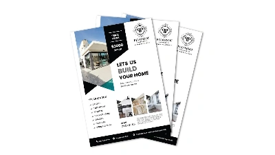 custom marketing flyer design - home builder flyer